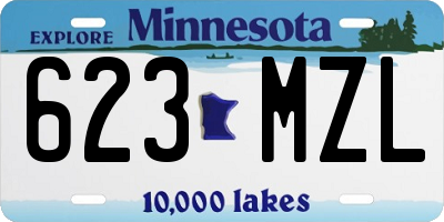 MN license plate 623MZL