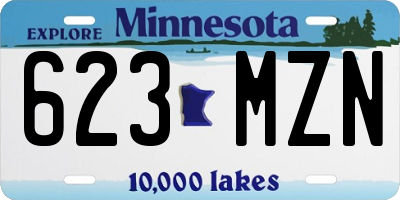 MN license plate 623MZN