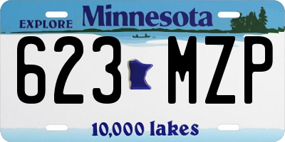 MN license plate 623MZP