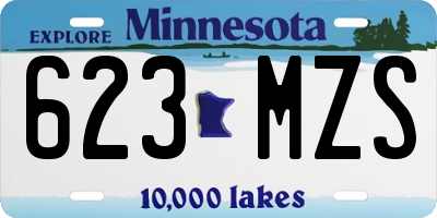 MN license plate 623MZS