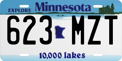 MN license plate 623MZT