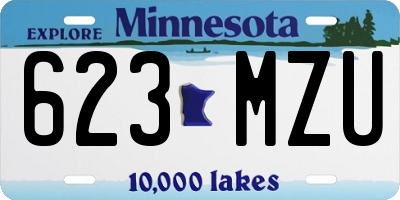 MN license plate 623MZU