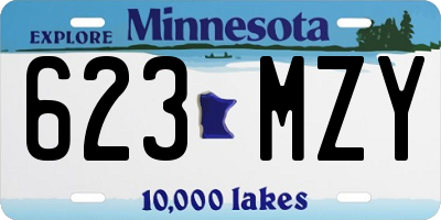 MN license plate 623MZY