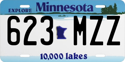 MN license plate 623MZZ