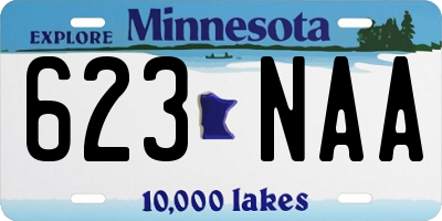 MN license plate 623NAA