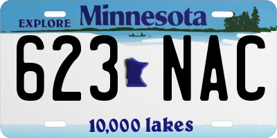 MN license plate 623NAC
