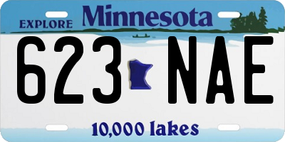 MN license plate 623NAE
