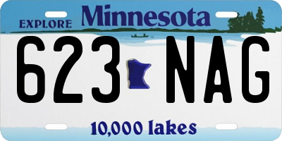 MN license plate 623NAG