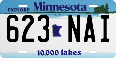MN license plate 623NAI