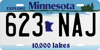 MN license plate 623NAJ