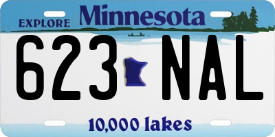 MN license plate 623NAL