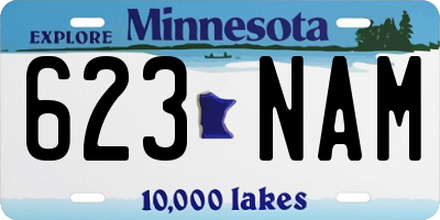 MN license plate 623NAM