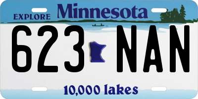 MN license plate 623NAN