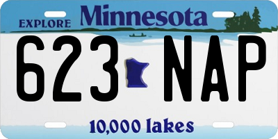 MN license plate 623NAP