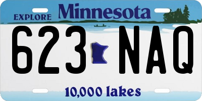 MN license plate 623NAQ