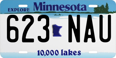 MN license plate 623NAU