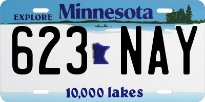MN license plate 623NAY