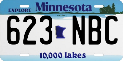 MN license plate 623NBC