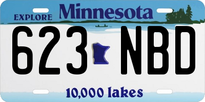 MN license plate 623NBD