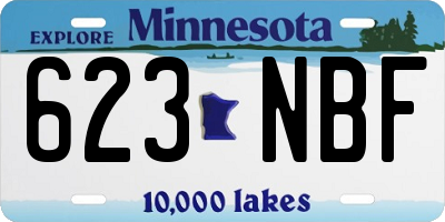 MN license plate 623NBF