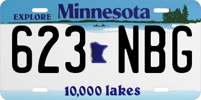 MN license plate 623NBG