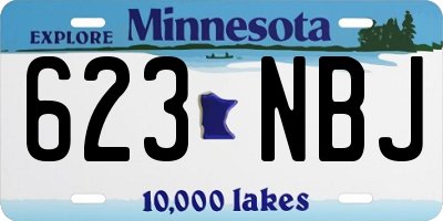 MN license plate 623NBJ