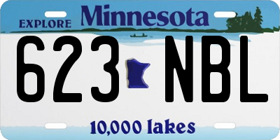 MN license plate 623NBL