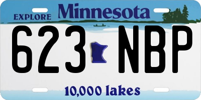 MN license plate 623NBP