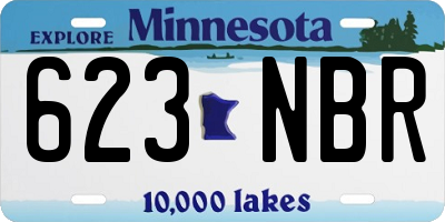MN license plate 623NBR