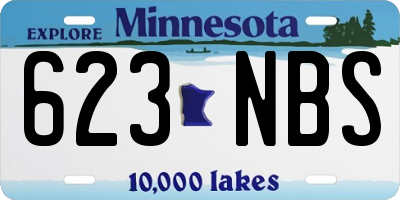 MN license plate 623NBS