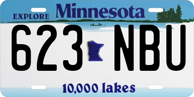 MN license plate 623NBU