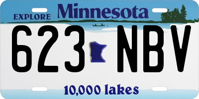 MN license plate 623NBV