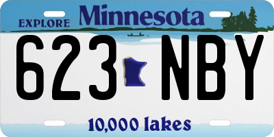 MN license plate 623NBY