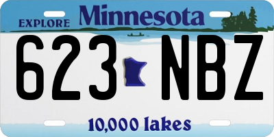MN license plate 623NBZ
