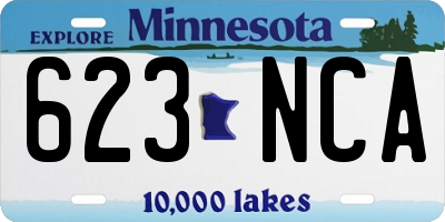 MN license plate 623NCA