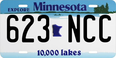 MN license plate 623NCC