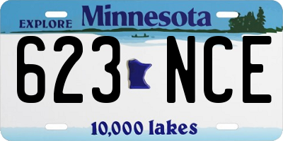 MN license plate 623NCE