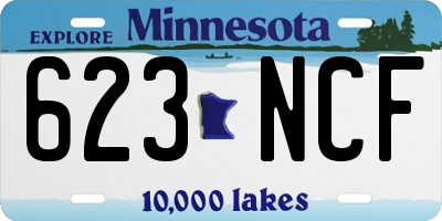 MN license plate 623NCF