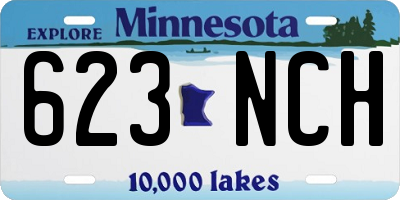 MN license plate 623NCH