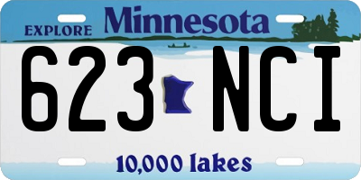 MN license plate 623NCI