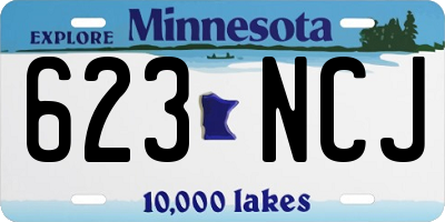MN license plate 623NCJ