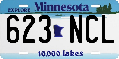 MN license plate 623NCL