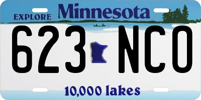 MN license plate 623NCO