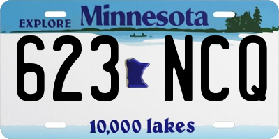 MN license plate 623NCQ