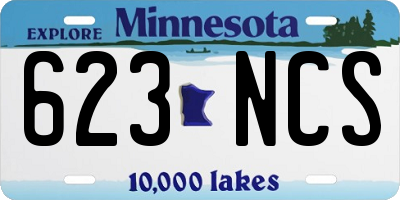 MN license plate 623NCS