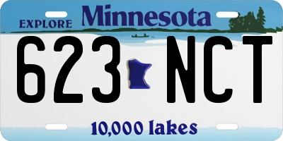 MN license plate 623NCT