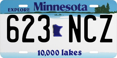 MN license plate 623NCZ