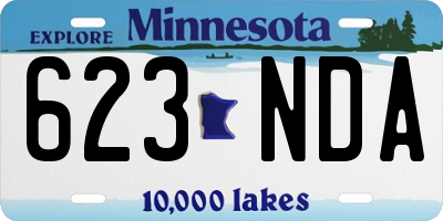 MN license plate 623NDA