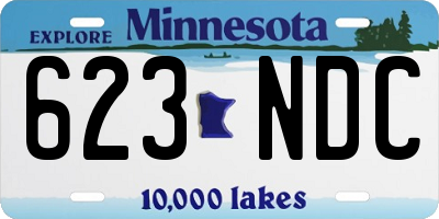 MN license plate 623NDC