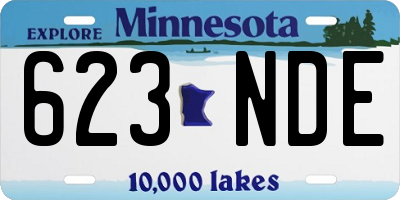 MN license plate 623NDE